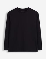 Langarmshirt - Baumwolle - Schwarz