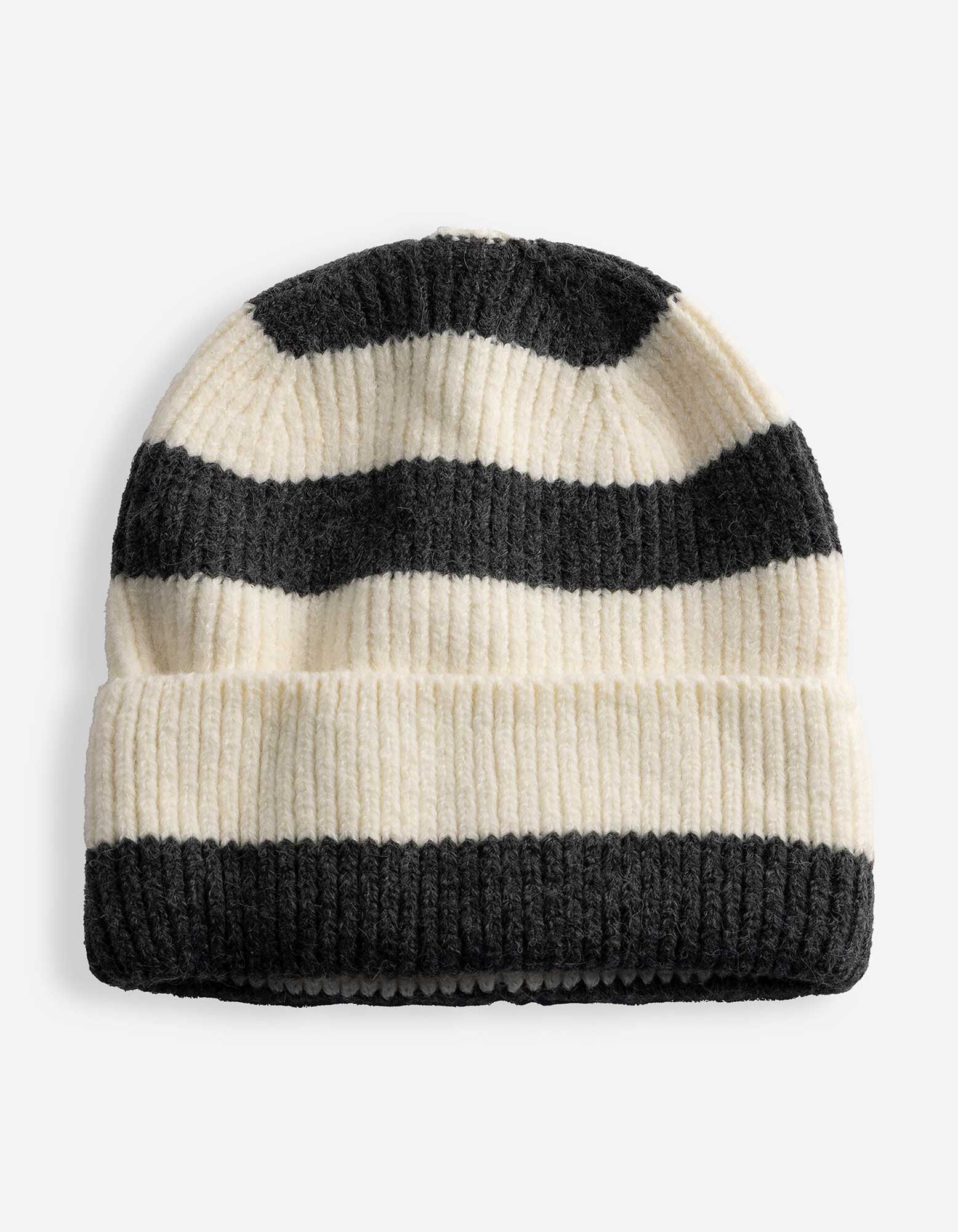 M&uuml;tze - Streifen - Off-White