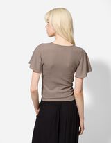 Maglia - Volant - beige