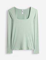 Langarmshirt - Slim Fit - t&uuml;rkis