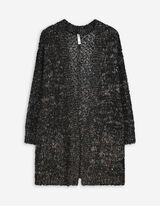 Cardigan - Plüsch - schwarz
