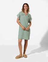 Kleid - Musselin - Petrol