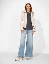 Jacke - Baumwoll-Mix - wei&szlig;