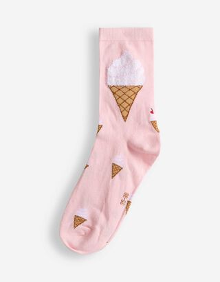 Socken - Allover-Muster - rosa