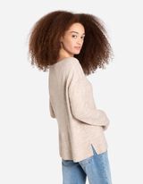 Pleteni pulover - V-izrez - bez