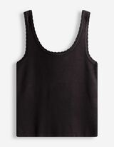 Stricktop - Viskose-Mix - schwarz