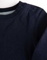 Set maglia manica lunga + salopette - Stampa allover - beige