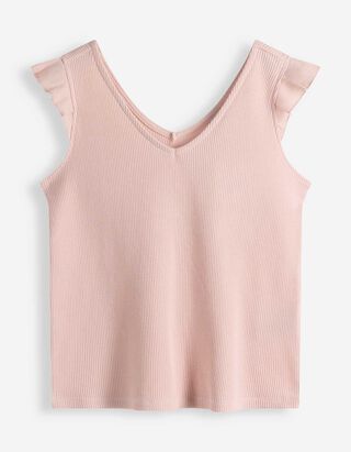 Top - Waffelstruktur - Rosa