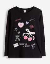 Longsleeve - Print - Zwart