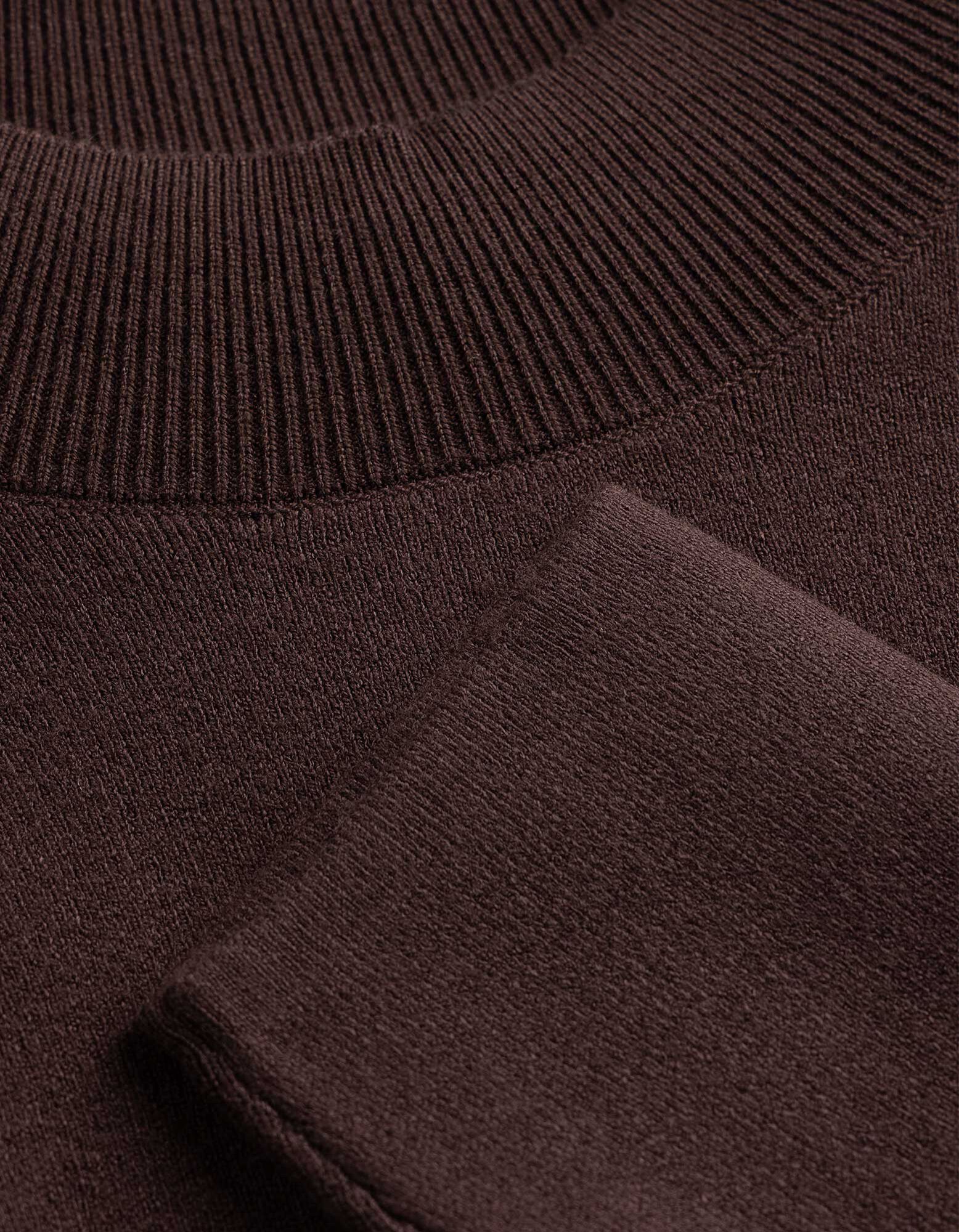 Pullover - Rollkragen - Dunkelbraun