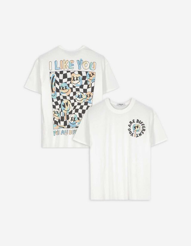 T-Shirt - Kurze Ärmel - weiß