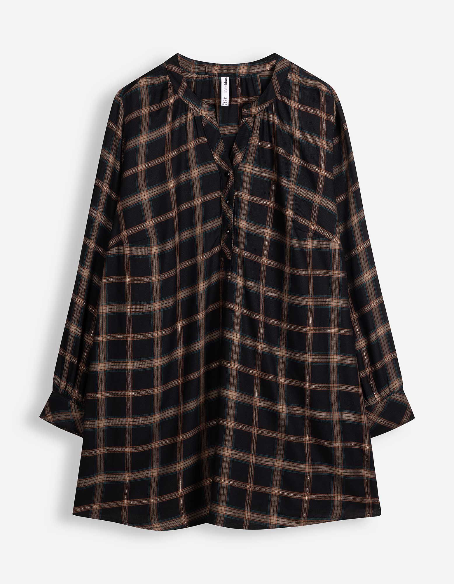 Bluse - Knopfleiste - Schwarz