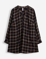 Bluse - Knopfleiste - Schwarz