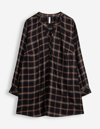 Bluse - Knopfleiste - Schwarz