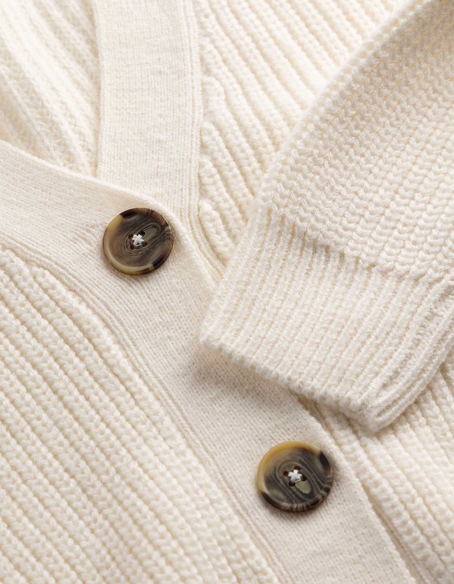 Cardigan - einfarbig - Off-White