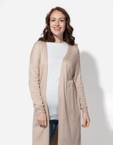 Kardiganas - Suri&scaron;amas diržas - smelio spalvos