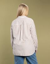 bluzka koszulowa - dekolt serafino - bez