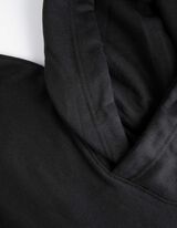 bluza z kapturem - obniżona linia ramion - czarny