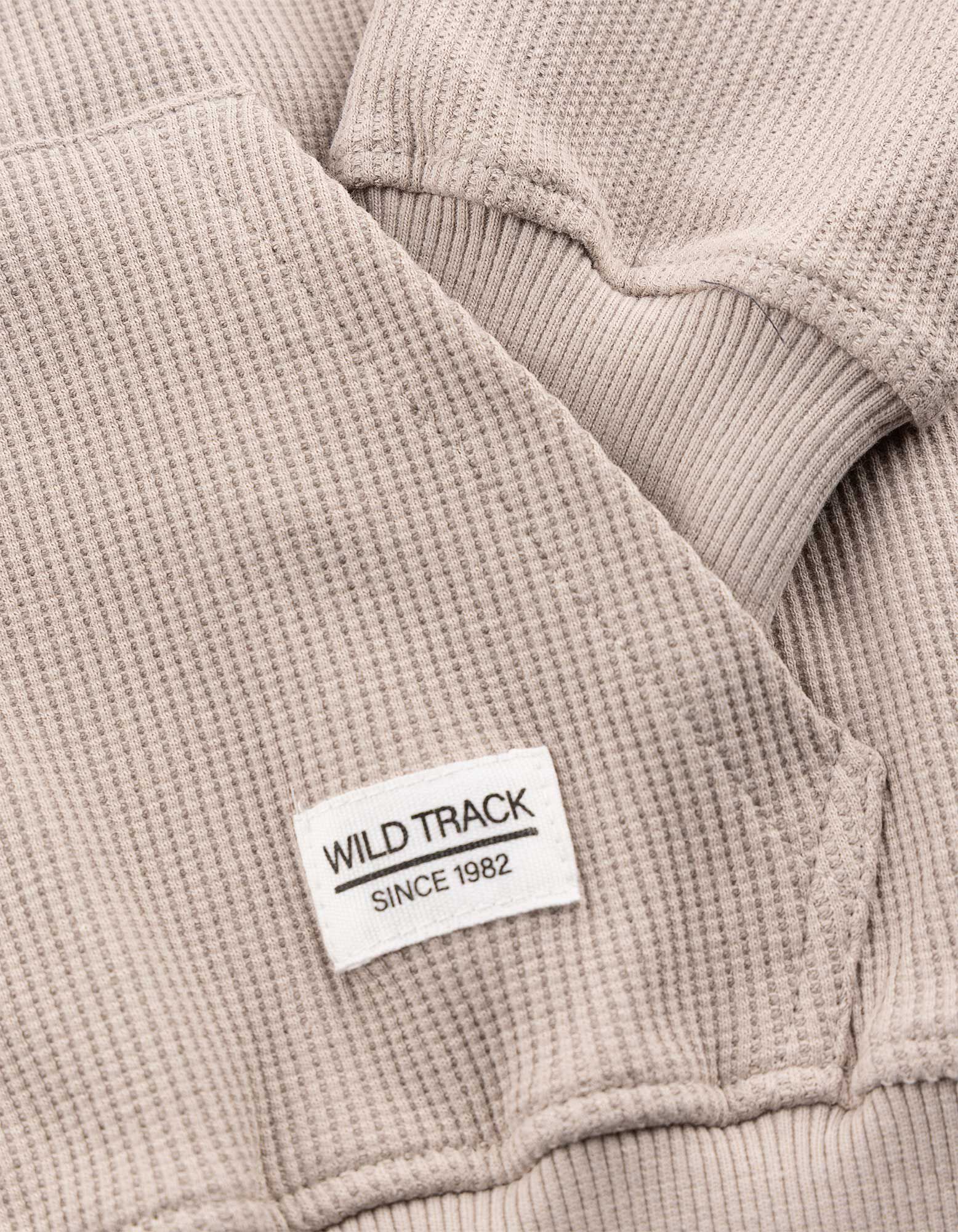 Sweatshirt - Waffelstruktur - Beige