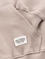 Sweatshirt - Waffelstruktur - Beige