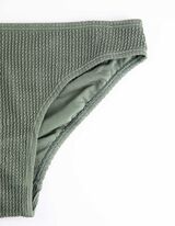 dół od bikini - prążkowana faktura - ciemny zielony