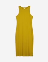 Midikleid - Seitenschlitz - gelb
