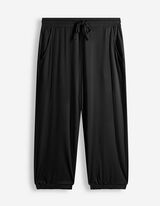 Caprihose - Viskose-Mix - Schwarz