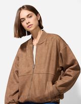 Blouson - Imitazione di camoscio - marrone