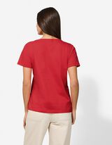 T-shirt - Ronde hals - rood