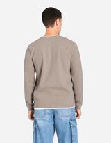 Bluză de corp cu mânecă lungă - Double-Layer-Look - Bej