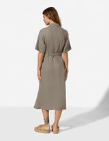 Jurk - Linnenlook - groen