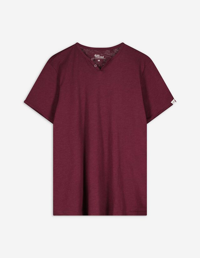 T-shirt - Encolure t-shirt - Rouge foncé