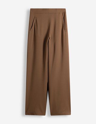 Broek - Elastische band - bruin