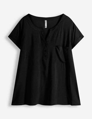 Bluse - Viskose - schwarz