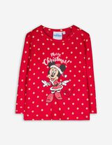 Tričko s dlhými rukávmi - Minnie Mouse - cervena