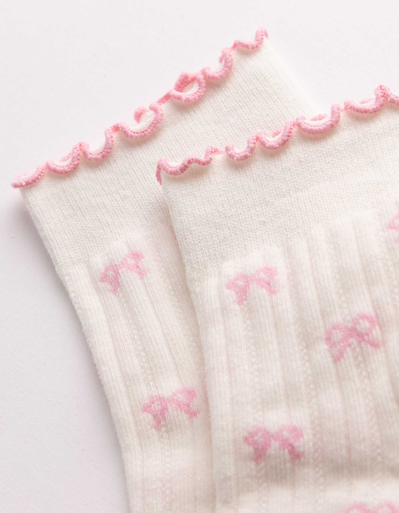 Socken - Schleifen - wei&szlig;