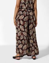 Jupe-culotte - Motif all-over - Brun
