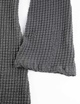 Jurk - Trompetmouwen - donkergrijs