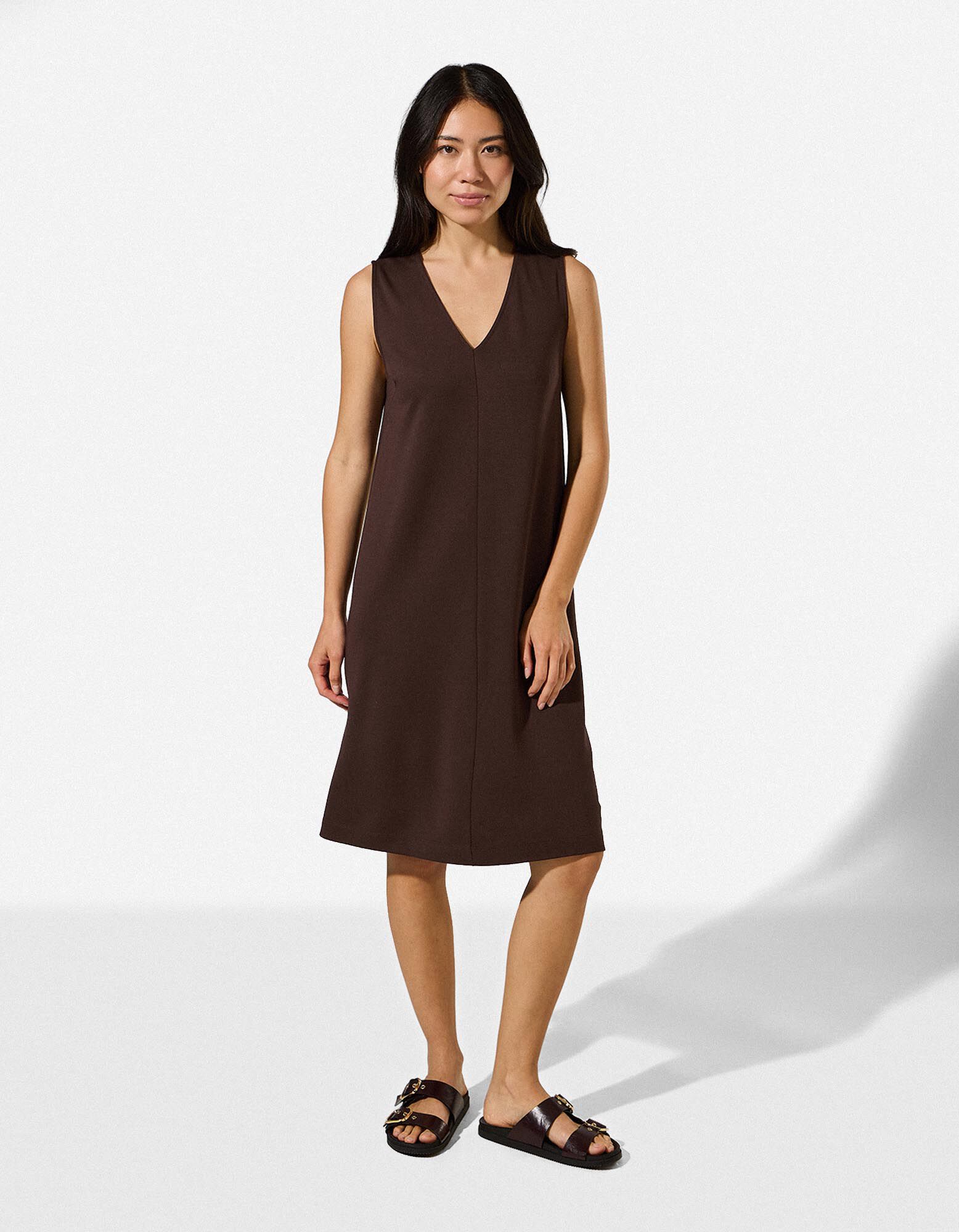 Kleid in A-Linie - A-Shape - Dunkelbraun
