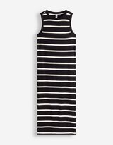 Robe longueur midi - Fente lat&eacute;rale - Noir