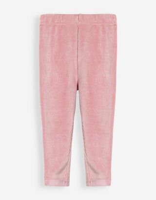 Leggings - Velours c&ocirc;tel&eacute; - ros&eacute; tendre 