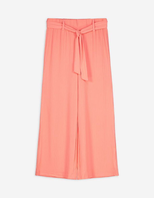 Pantaloni culotte - Cintura da annodare - arancione