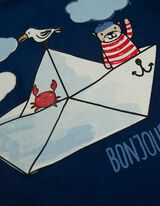 Majica dugih rukava - Print - tamno plava