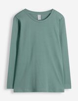 Langarmshirt - Baumwolle - Gr&uuml;n