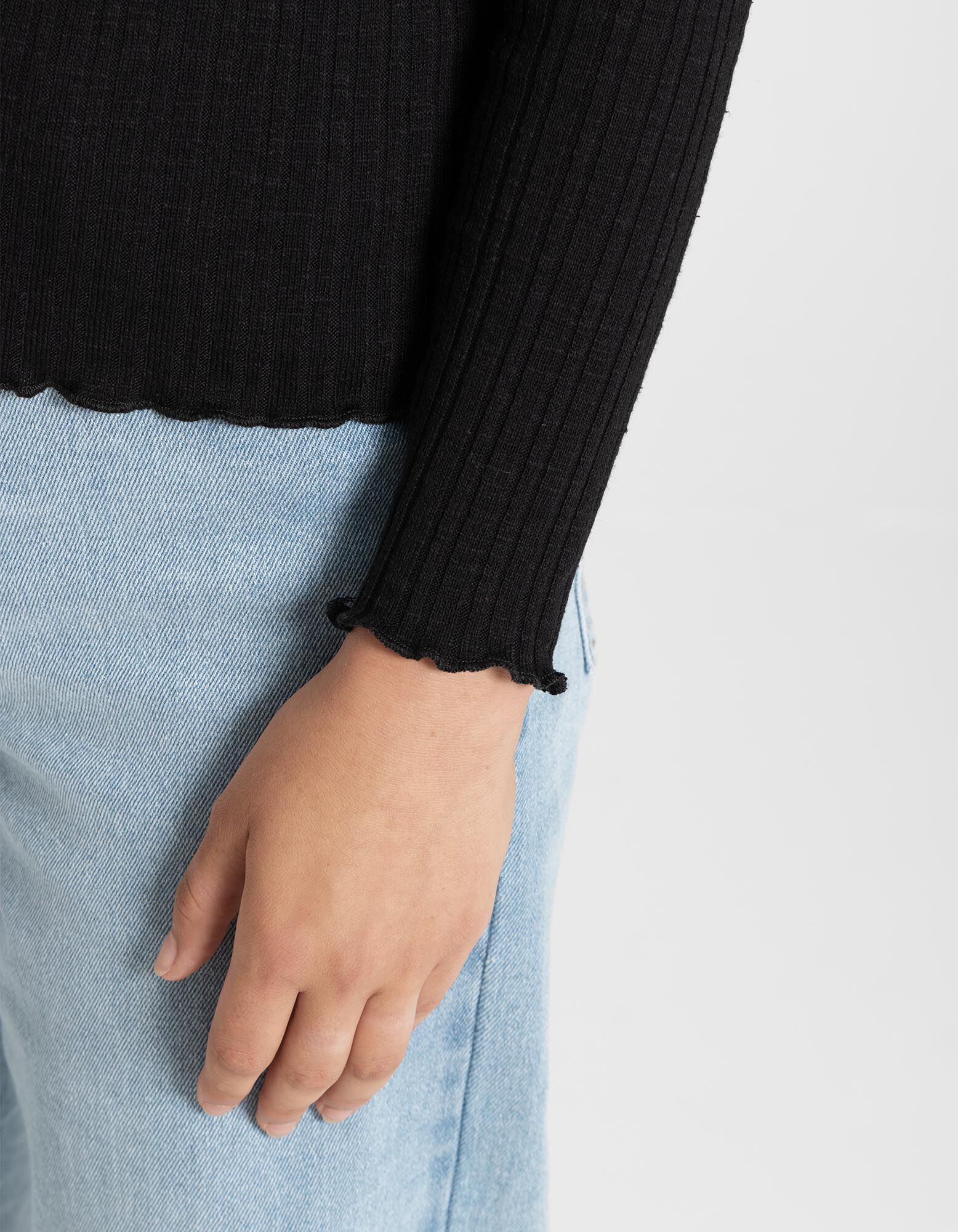 Longsleeve - Viscosemix - zwart