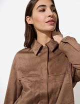 švarkas -marškiniai - Dirbtinė zomša - rudas