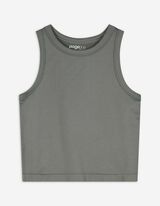 Top cropped - Senza cuciture - grigio
