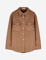 Giacca scamiciata - Similpelle - marrone