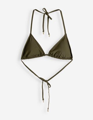 Bikinitop - Schn&uuml;rung - dunkelgr&uuml;n