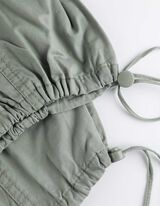 Jogger pants - Wide fit - donkergroen